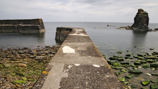 Latheronwheel's abandoned harbour near Dunbeath in Scotland, Europe